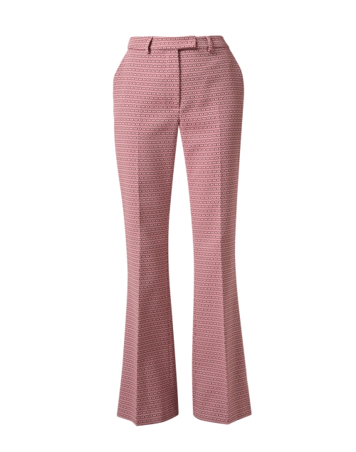 Seventy Fuchsia Jacquard Geometric Print Trousers