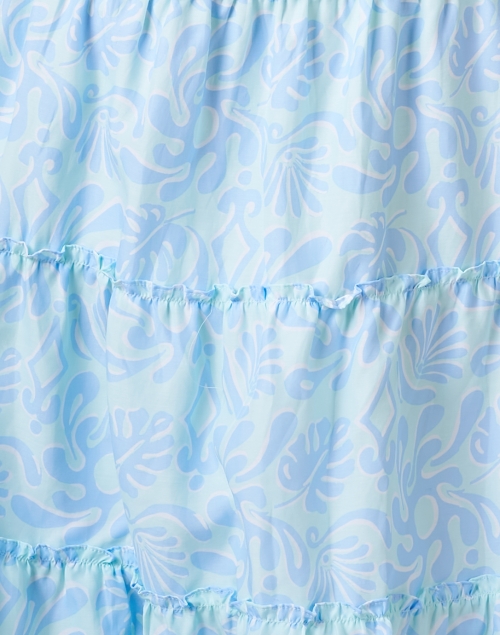 Fabric image - Sail to Sable - Blue and Aqua Silk Blend Dress