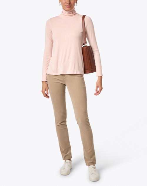 Eileen Fisher - Powder Pink Ribbed Pima Cotton Top