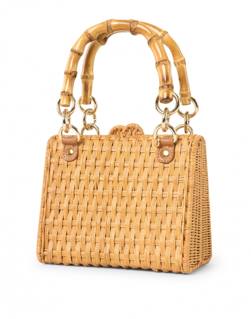 Back image - SERPUI - Paola Wicker Bamboo Handle Bag