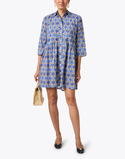 Deauville Blue Printed Shirt Dress