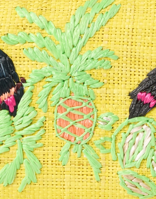 Fabric image - SERPUI - Tina Yellow Raffia Embroidered Clutch