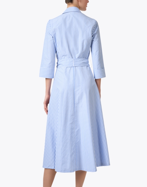 Back image - Connie Roberson - Blue Gingham Shirt Dress
