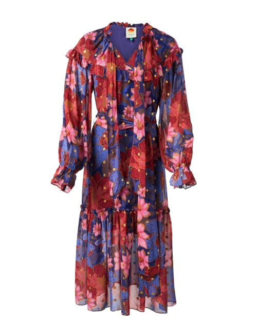 Product image - Farm Rio - Red and Navy Print Chiffon Dress