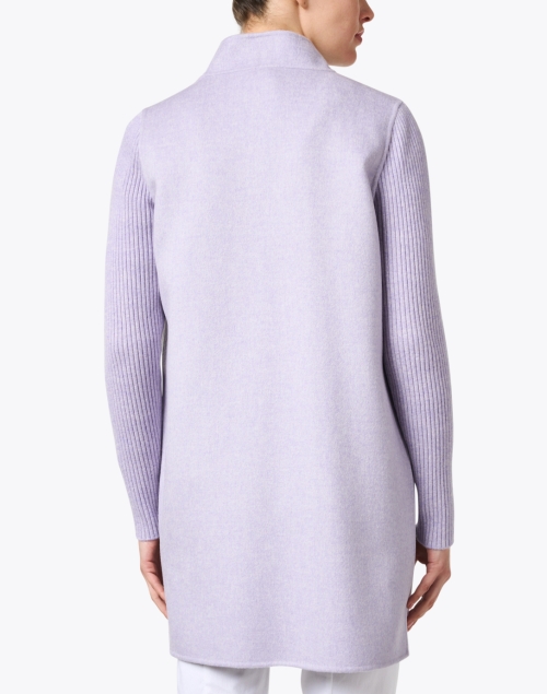 Back image - Kinross - Lavender Purple Wool Cashmere Coat