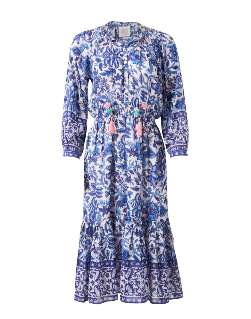Product image - Bell - Court Blue Print Cotton Silk Dress