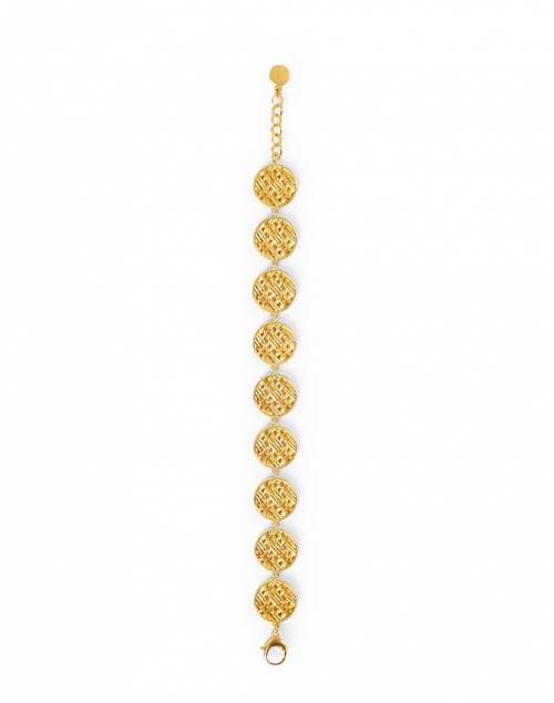 Front image - Dean Davidson - Lontar Gold Circle Weave Bracelet