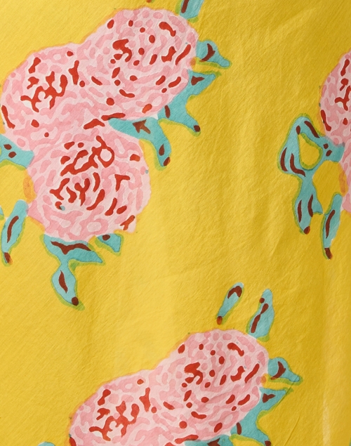 Fabric image - Lisa Corti - Cheack Yellow Multi Print Dress