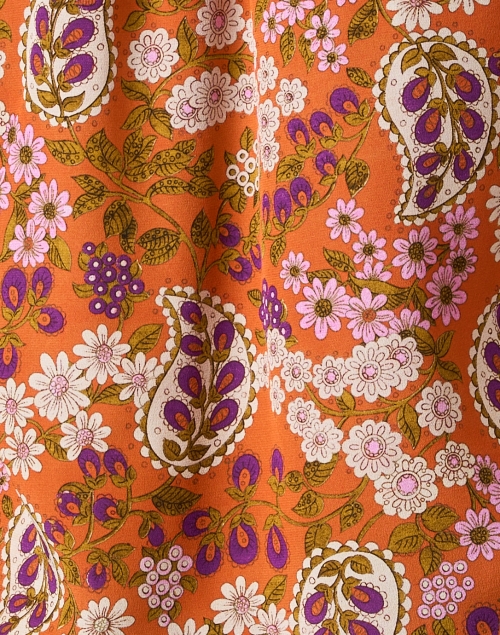Fabric image - Weekend Max Mara - Belfast Orange Print Blouse