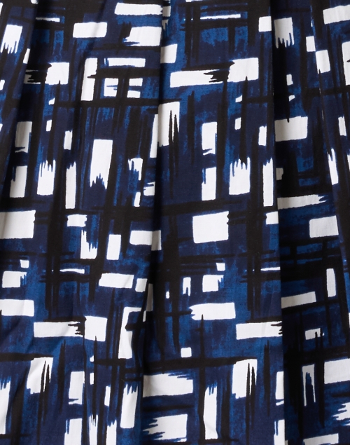 Samantha Sung - Audrey Indigo Abstract Print Stretch Cotton Dress