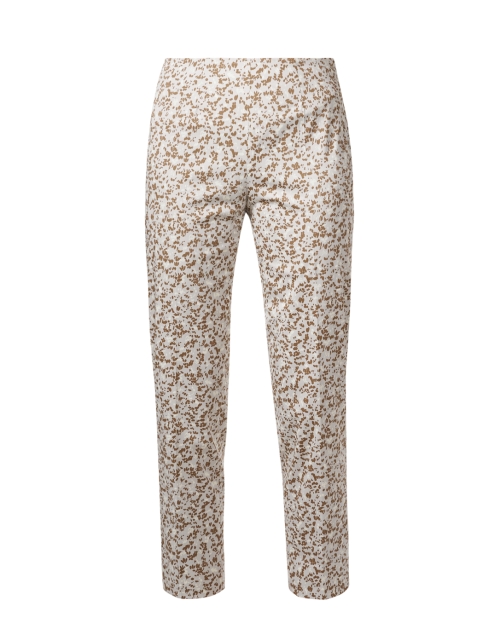 Product image - Piazza Sempione - Monia Beige Printed Stretch Cotton Pant