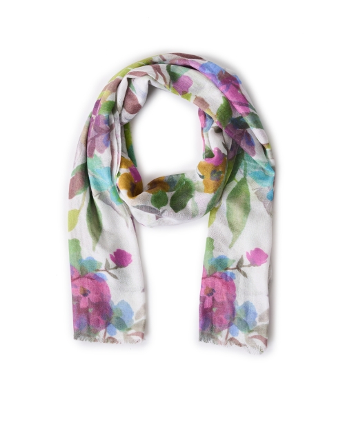 Product image - Kinross - Multi Floral Print Silk Cashmere Scarf
