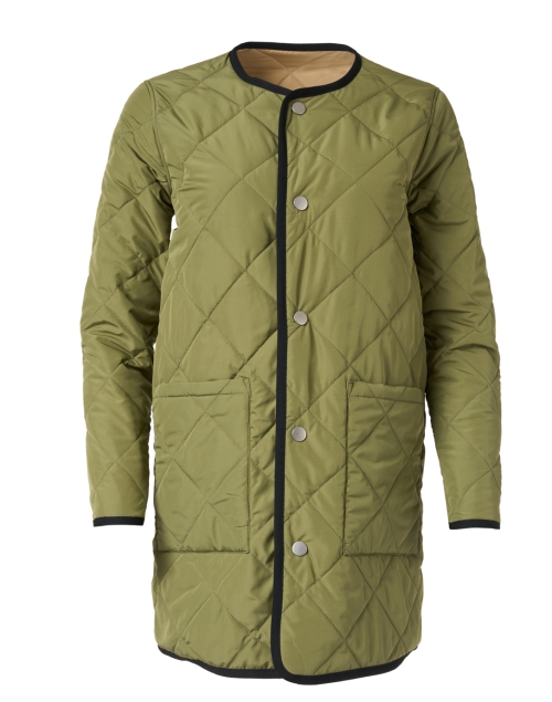 Product image - Jane Post - Olive and Tan Reversible Quilted Jacket