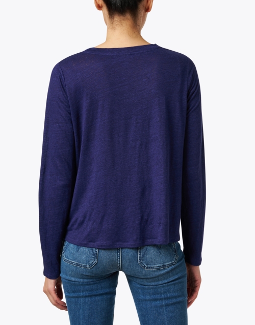 Back image - Eileen Fisher - Indigo Linen Top