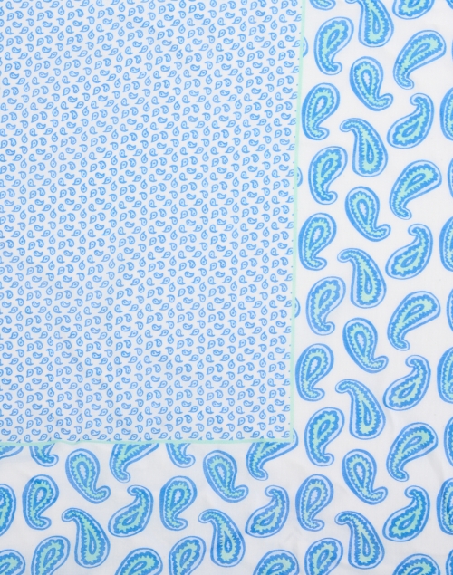 Fabric image - Amato - Blue and White Paisley Modal and Cashmere Scarf
