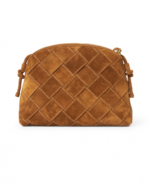 Back image - Loeffler Randall - Mallory Cacao Woven Suede Leather Crossbody Bag
