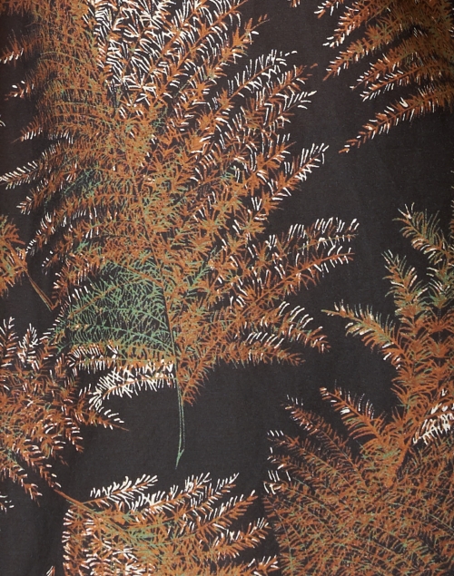 Kobi Halperin - Nina Black Multi Leaf Print Cotton Silk Blouse