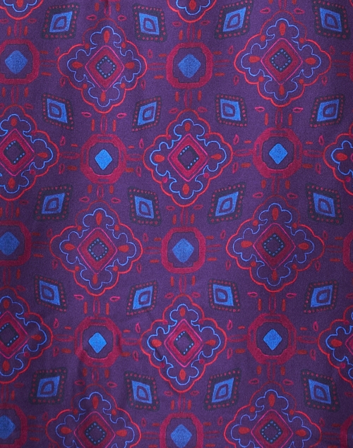 Fabric image - Rosso35 - Purple Print Silk Dress
