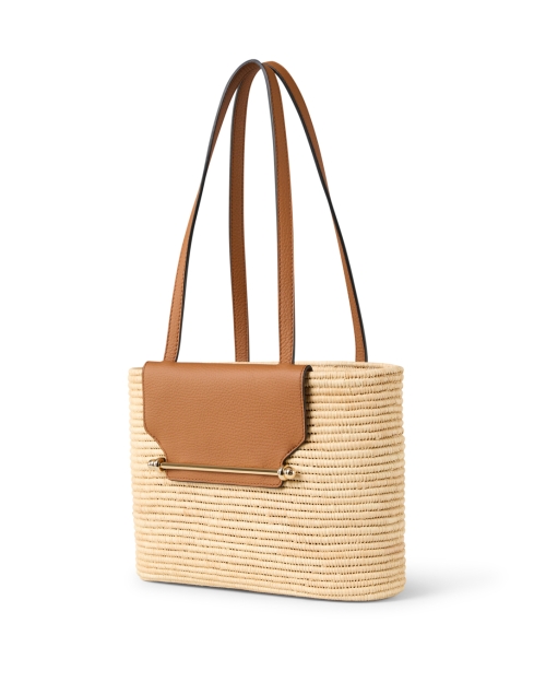 Front image - Strathberry - The Strathberry Leather and Raffia Basket Bag