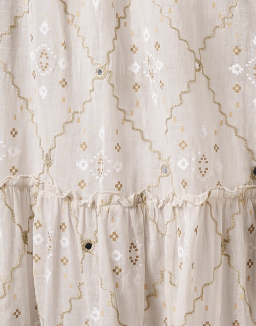 Fabric image - Juliet Dunn - Beige Mosaic Print Dress