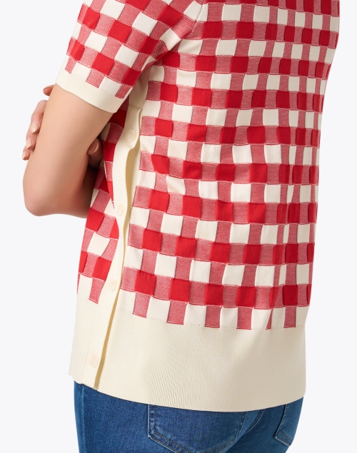 Extra_1 image - Joseph - Red and White Gingham Sweater