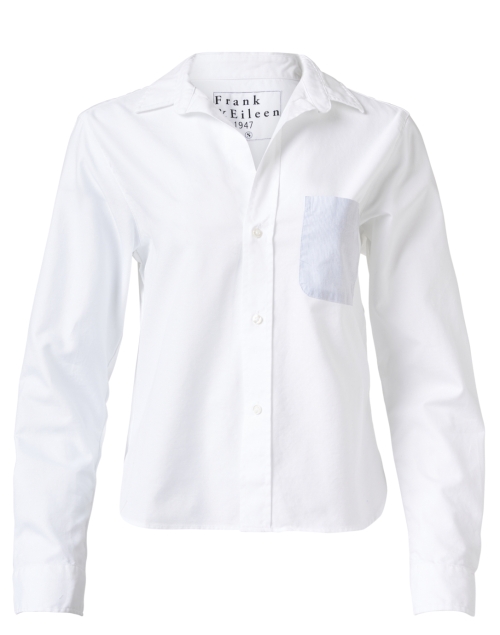 Product image - Frank & Eileen - Silvio White Stripe Pocket Cotton Shirt
