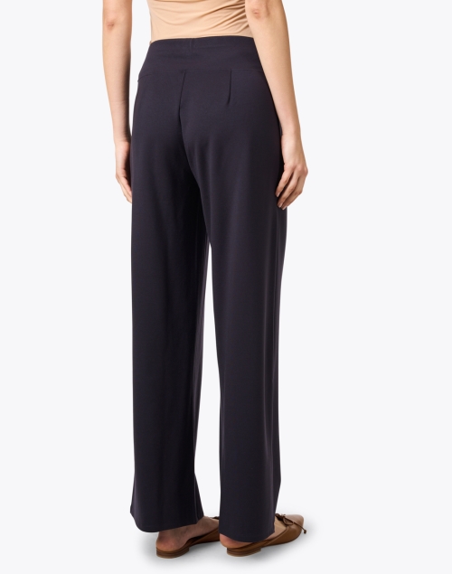 Back image - Eileen Fisher - Navy Ponte Wide Leg Pant