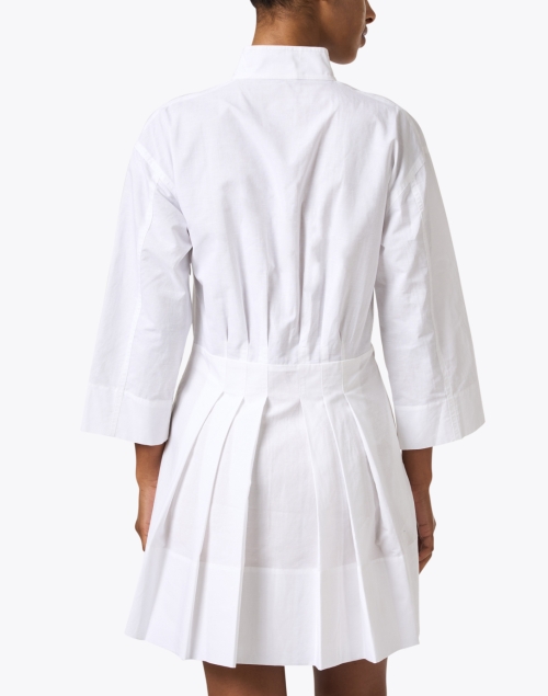Back image - Vince - White Cotton Collar Dress