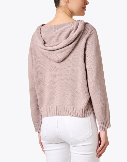 Back image - Fabiana Filippi - Taupe Cotton Knit Pullover