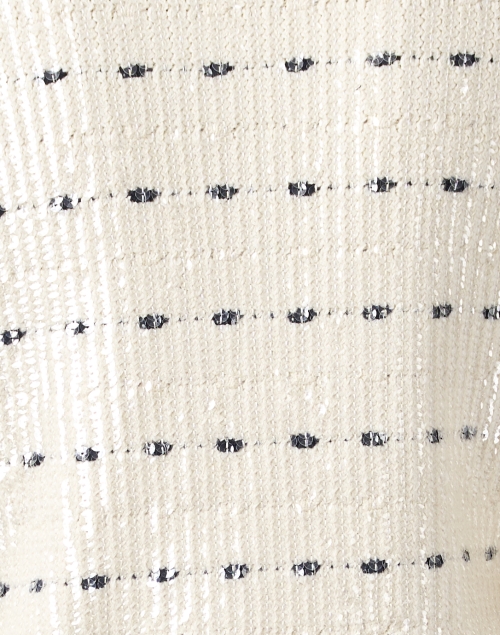 Fabric image - Veronica Beard - Ceriani Ivory and Navy Cotton Jacket
