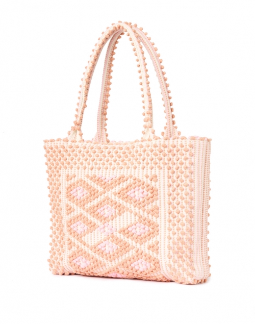 Casa Isota - Ava Peach and Rose Geo Woven Cotton Shoulder Bag