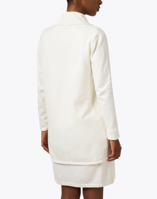 Back image - Burgess - Ivory Cotton Cashmere Travel Coat
