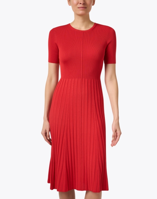 Front image - Joseph - Red Satin Knit Dress