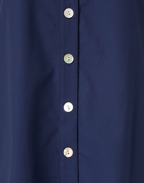 Fabric image - Finley - Swing Navy Cotton Shirt Dress