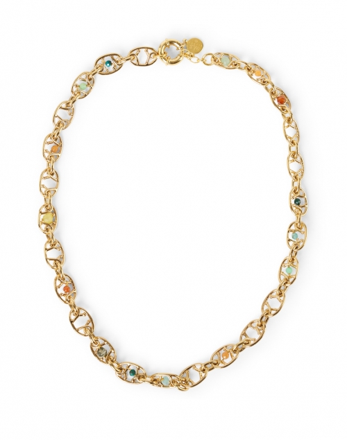 Gas Bijoux - Alegria Gold and Multi Cabochon Chain Necklace 
