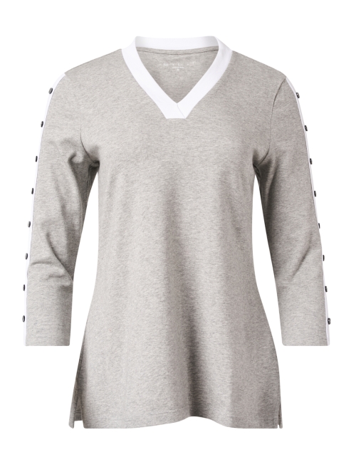 Product image - E.L.I. - Grey and White Cotton Top