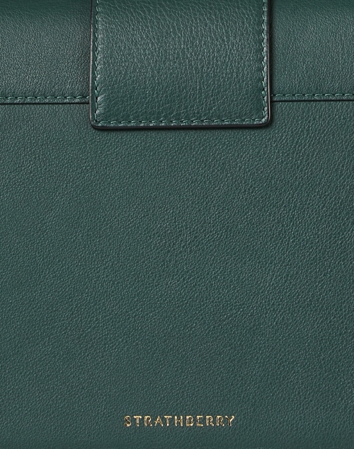 Fabric image - Strathberry - Box Green Leather Shoulder Bag