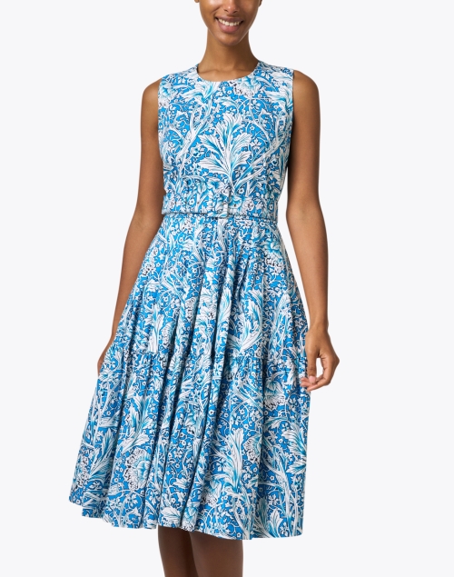 Front image - Samantha Sung - Rose Blue Print Cotton Dress
