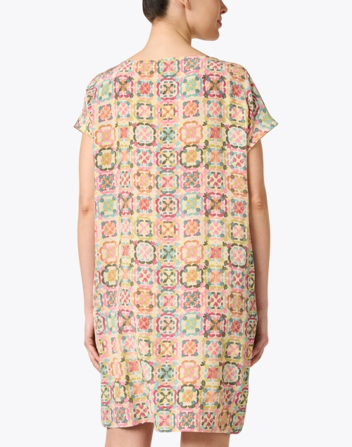 Back image - Momoni - Roxie Multi Print Silk Dress
