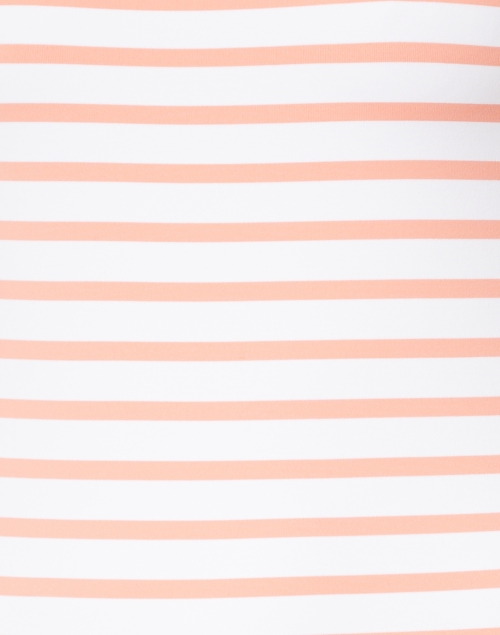 Saint James - Pleneuf White and Coral Striped Jersey Top 