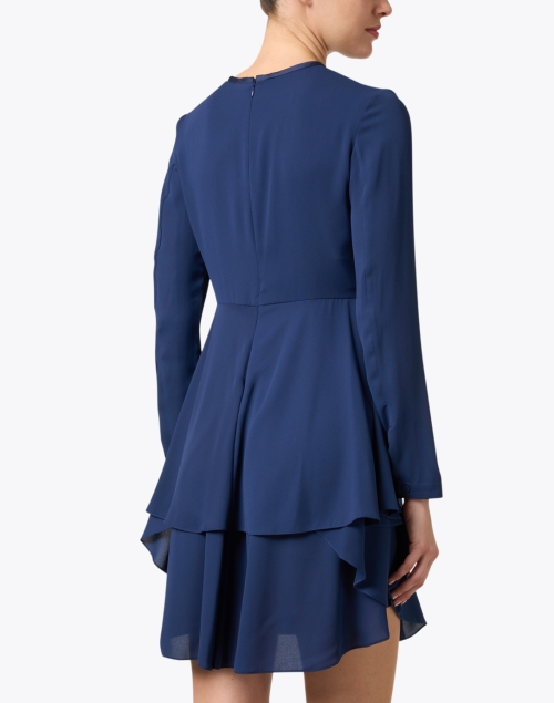 Back image - Emporio Armani - Ocean Blue Chiffon Dress