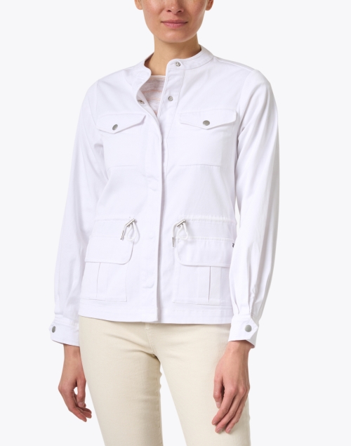 Front image - Ecru - White Montauk Utility Jacket