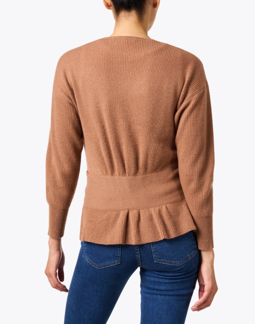 Back image - Santorelli - Juliette Brown Wool Cashmere Cardigan