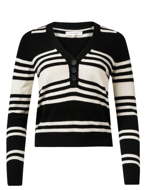 Product image - Chinti and Parker - Black and Cream Striped Sweater