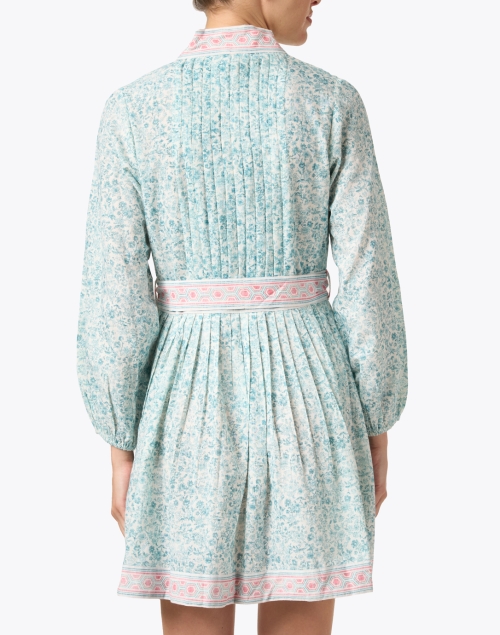 Back image - D'Ascoli - Clotilde Blue and Pink Printed Dress