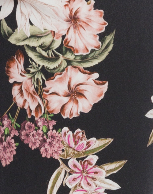 Fabric image - Jen7 - Navy Night Garden Print Stretch Cotton Jean