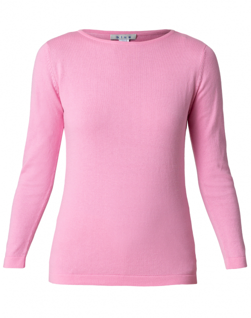 Product image - Blue - Rose Pink Pima Cotton Boatneck Sweater