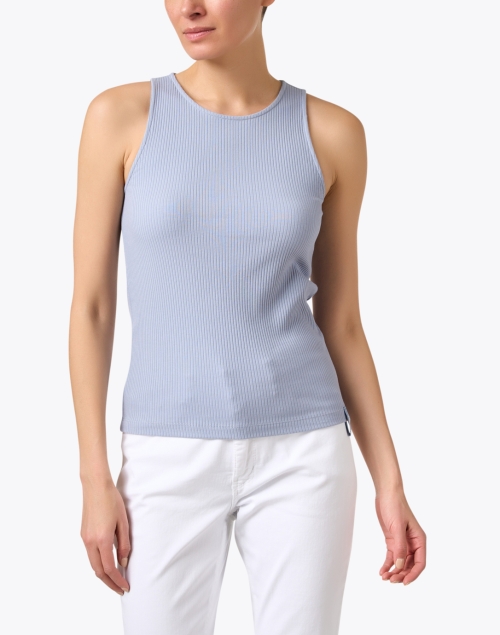 Front image - Max Mara Leisure - Brusson Blue Ribbed Tank