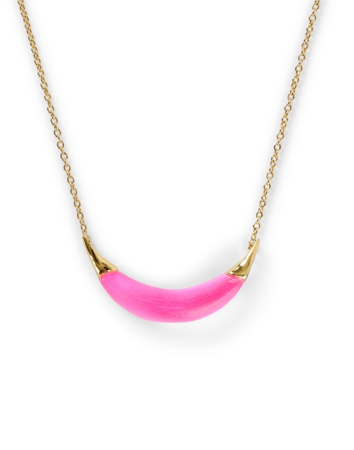 Front image - Alexis Bittar - Pink Lucite Crescent Necklace