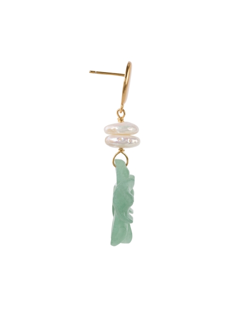 Back image - Nest - Aventurine Flower Drop Earrings